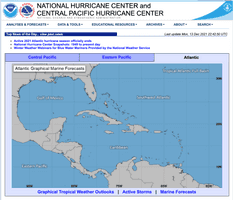 National Hurricane Center (NHC) Forecasts screenshot