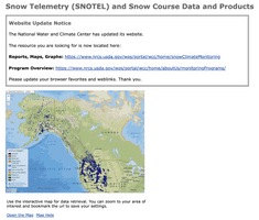 SNOTEL Data screenshot