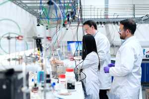 Scientists working in a lab