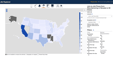 LEHD Origin-Destination Employment Statistics (LODES) screenshot